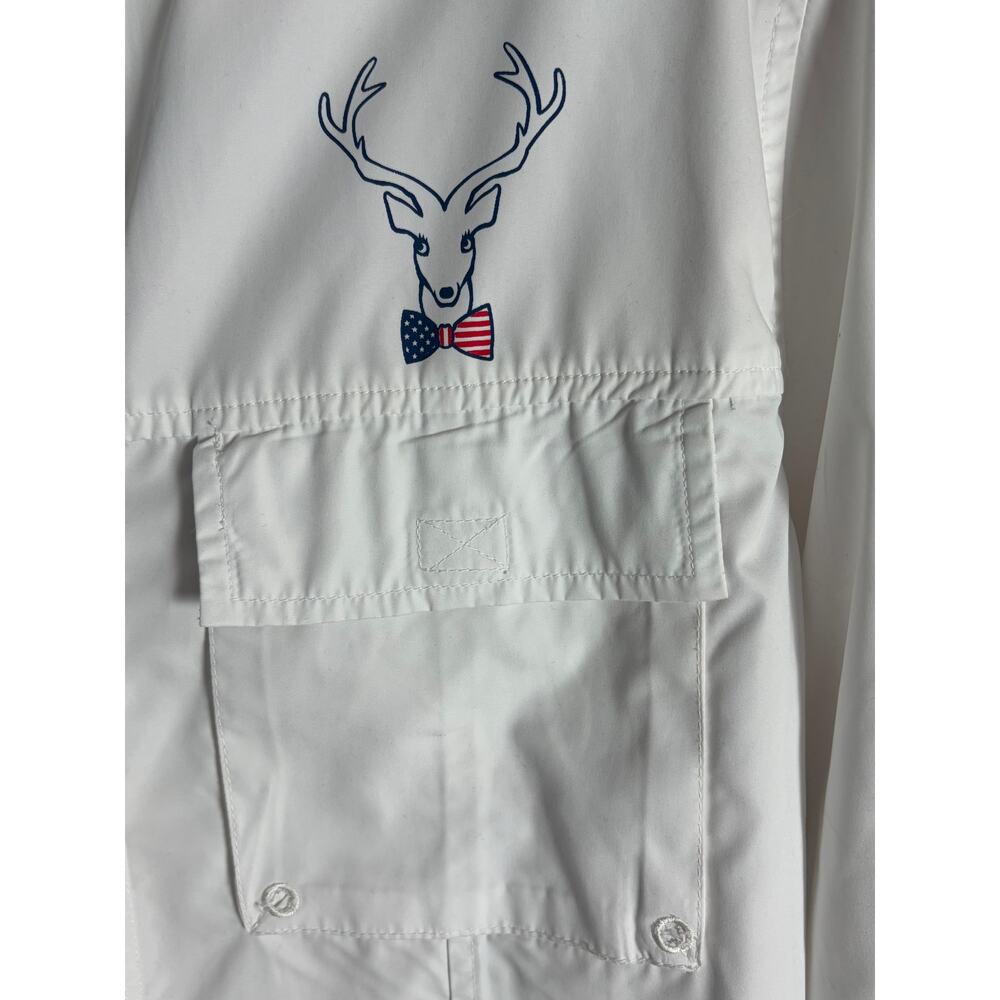 Jadelynn Brooke "Merica" Fishing Shirt Patriotic USA Deer Vented Performance M - Picture 3 of 6